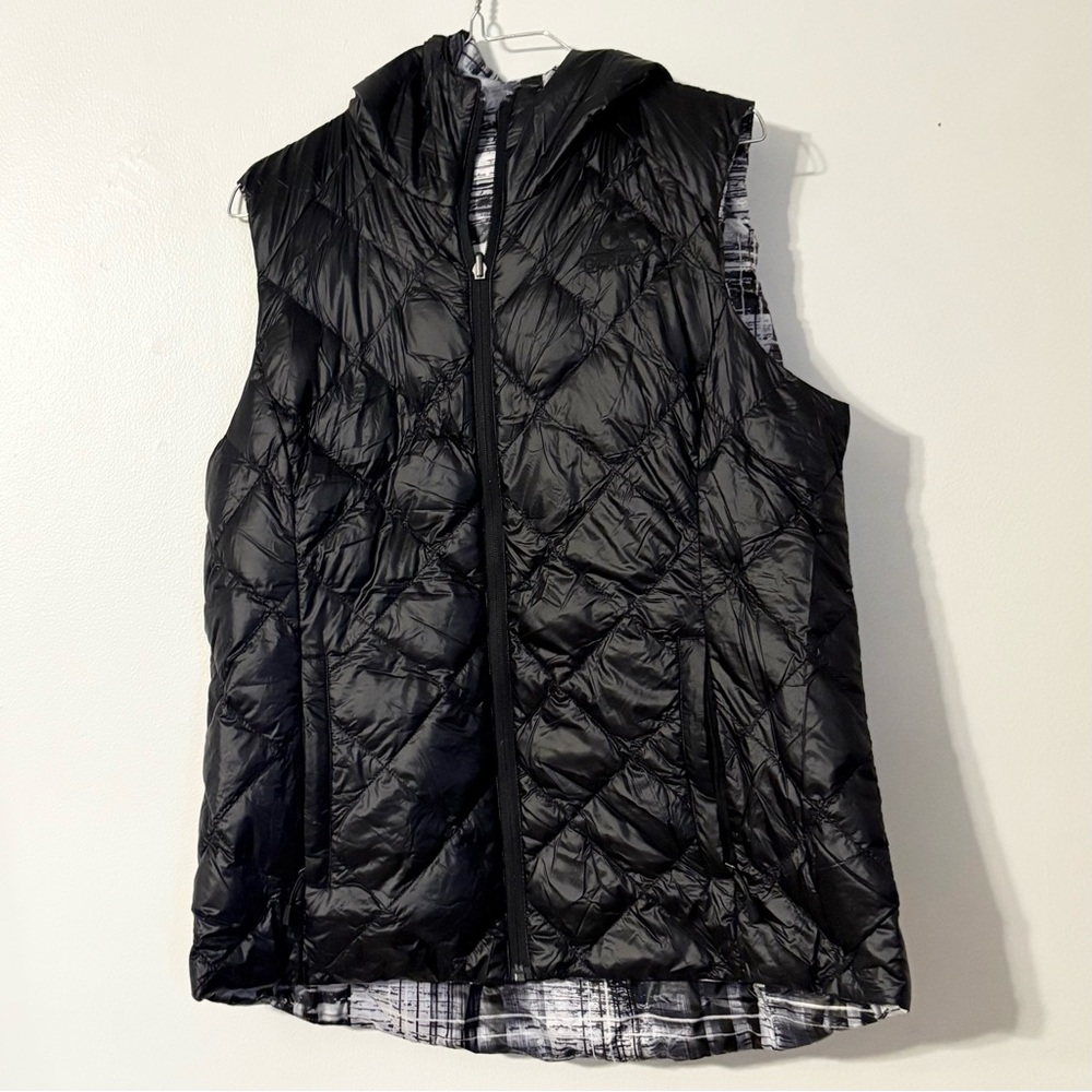 Gerrys Winter Reversible Packable Black White Puf… - image 3